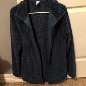 Fuzzy Navy Blue Jacket